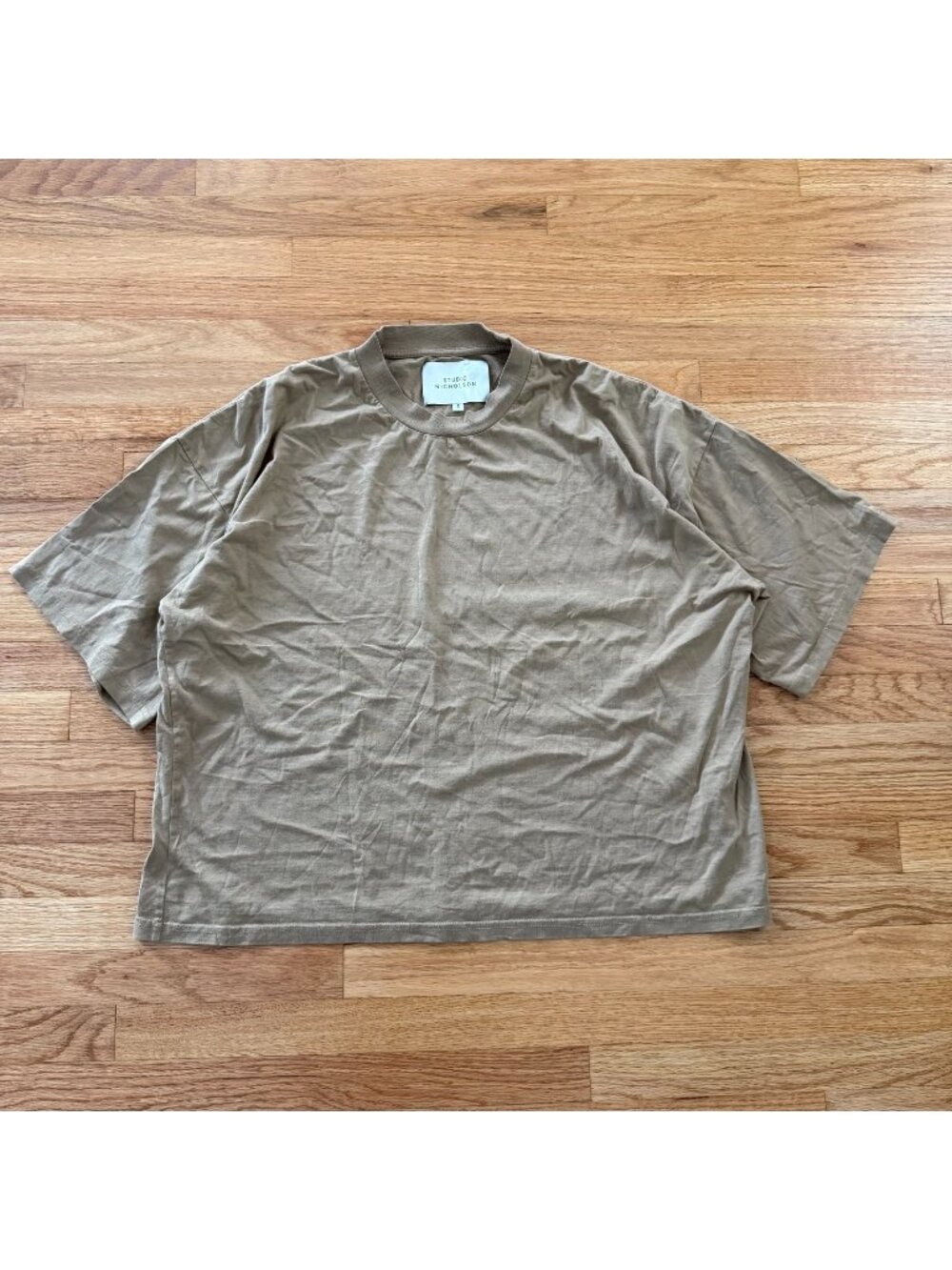 Studio Nicholson PIU SNM-088 Oversized T-Shirt in Sand Small